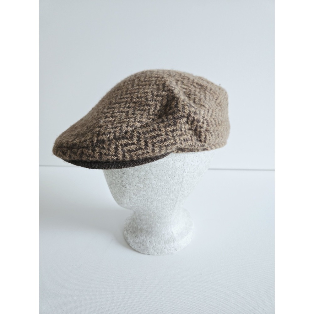 Vtg Polo Ralph Lauren Brown Lambswool Golf Cabbie Newsboy Hat Size Small/ Medium